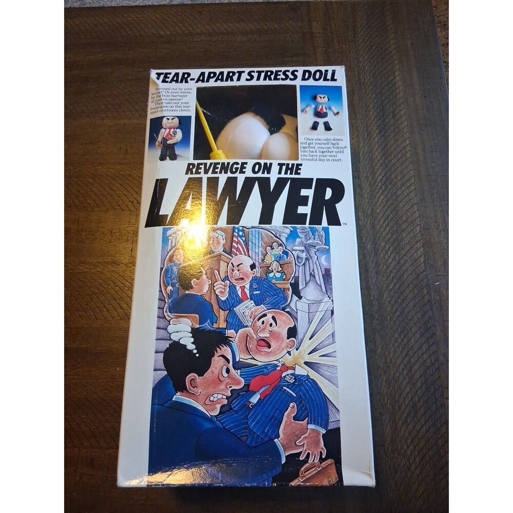 Vintage 1989 Revenge on the Lawyer Male Attorney Tear Apart Stress Reliever Doll